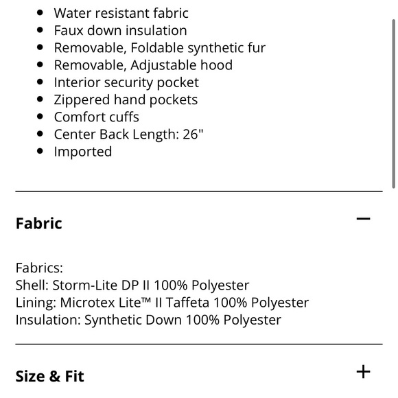 ‼️FIRM‼️ NWT Columbia XL 16/18 park to peak insulated jacket - Picture 5 of 6